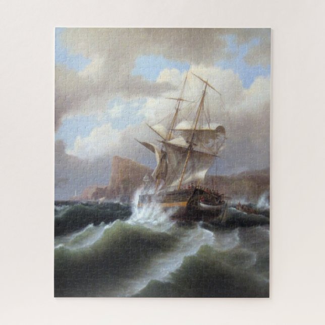 American Ship in Distress 1841 Jigsaw Puzzle (Vertical)