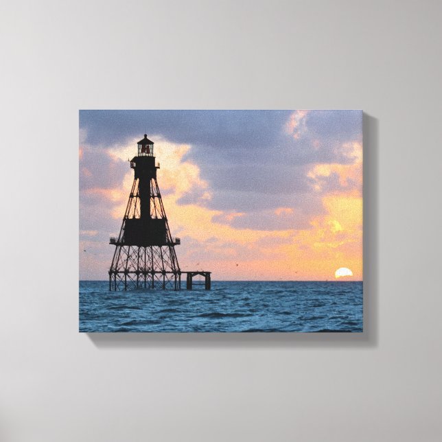 American Shoal Lighthouse, Florida Canvas Print (Front)