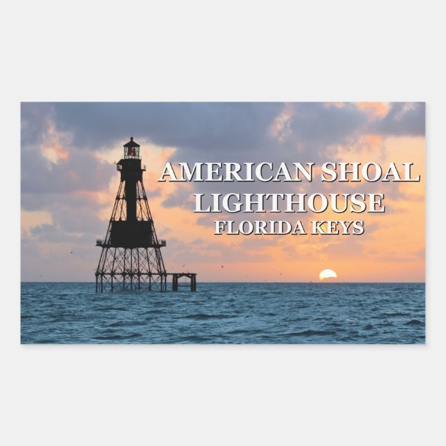 American Shoal Lighthouse, Florida Keys Stickers (Front)