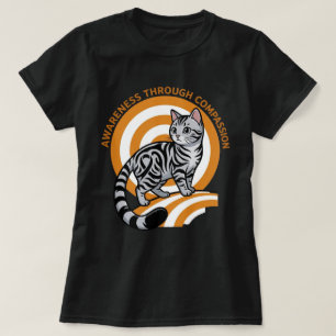 American Shorthair Awareness Cat Art T-Shirt