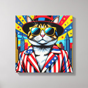 AMERICAN SHORTHAIR-BIG CITY CAT CANVAS PRINT