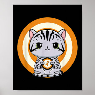 American Shorthair Cat Anime Kitten Leukaemia Awar Poster