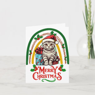 American-shorthair-cat Christmas Card