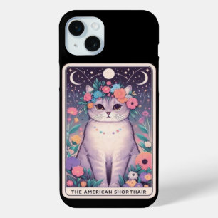 American Shorthair Cat Tarot Card Collection iPhone 15 Mini Case