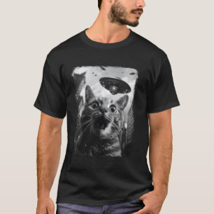 American Shorthair Cat UFO Alien Extraterrestrial  T-Shirt