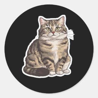 American Shorthair Classic Round Sticker