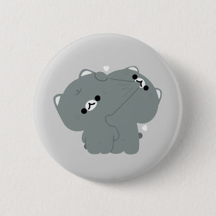 American Shorthair Couple 6 Cm Round Badge