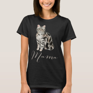 American Shorthair Gray Tabby Cat Mama  Cat Mom Pr T-Shirt