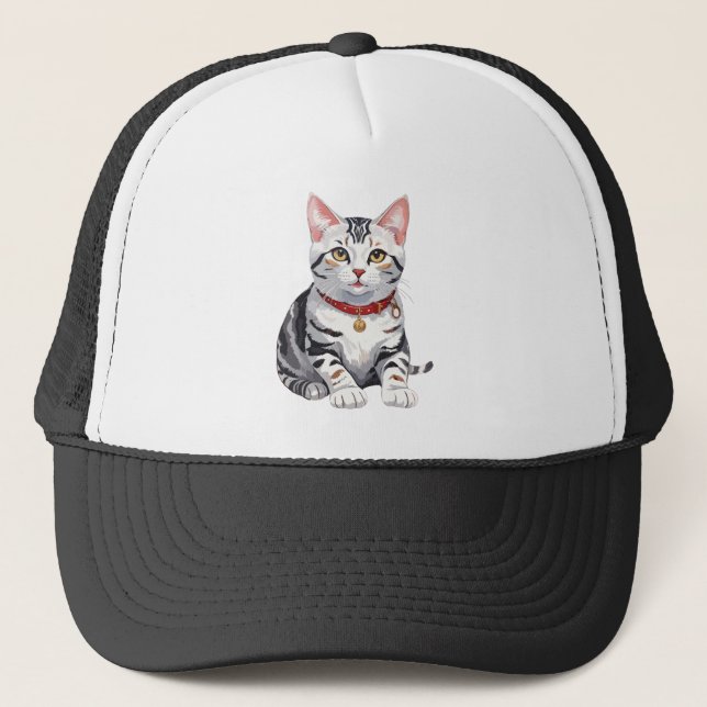 American Shorthair Happy Trucker Hat (Front)