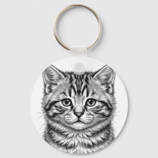 American Shorthair Kitten Keychain