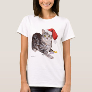 American Shorthair Tabby Cat - Christmas T-Shirt