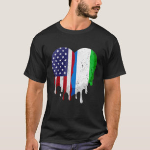 American Sierra Leone Heritage Month Leonean Flag T-Shirt