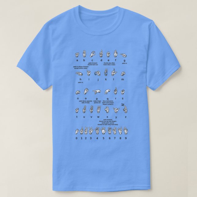 american sign language 9 T-Shirt (Design Front)