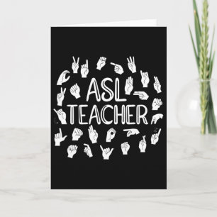 American Sign Language Alphabet Asl Teacher Card