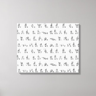 American Sign Language Alphabet in Black and White