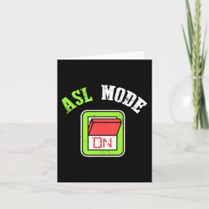 American Sign Language  ASL  Im Deaf Awareness  Card