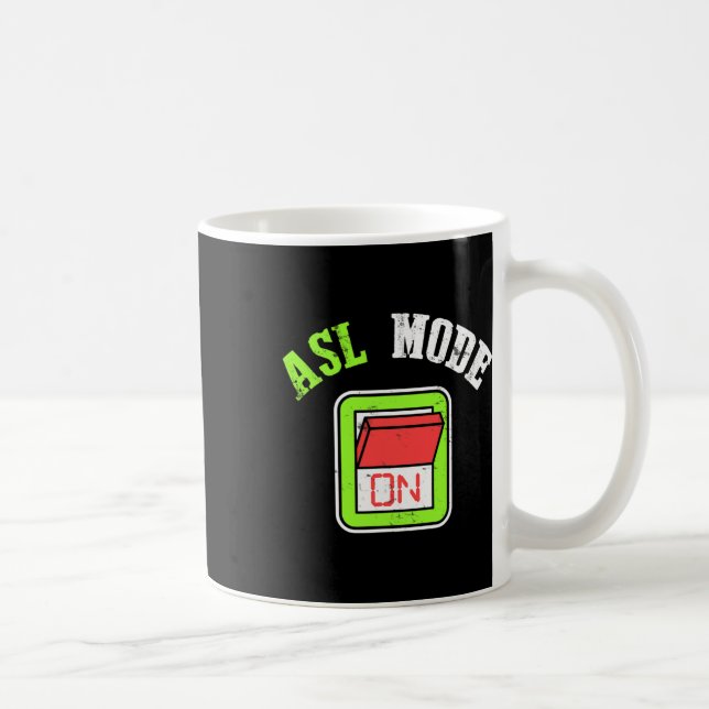 American Sign Language Asl Im Deaf Awareness  Coffee Mug (Right)