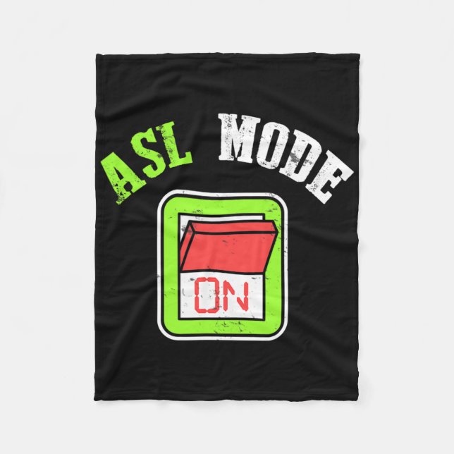 American Sign Language Asl Im Deaf Awareness  Fleece Blanket (Front)