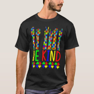 American Sign Language Be Kind Hand Puzzle Autism T-Shirt