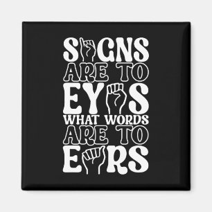 American Sign Language Deaf Awareness 12 Magnet