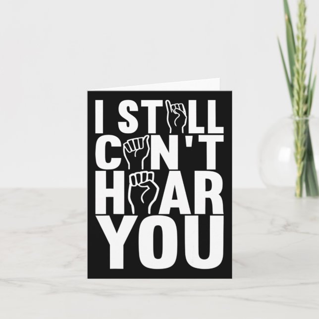 American Sign Language Deaf Awareness 15  Card (Front)
