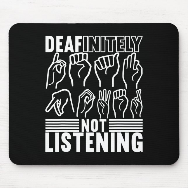 American Sign Language Deaf Awareness 1 Mouse Pad (Front)