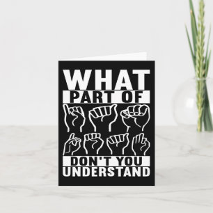 American Sign Language Deaf Awareness 7 Card