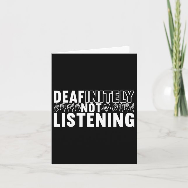 American Sign Language Deaf Awareness 9  Card (Front)
