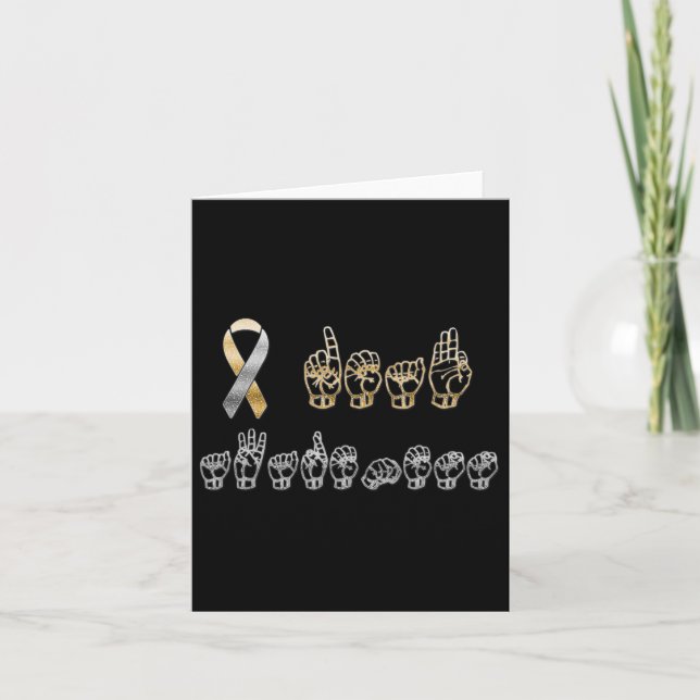 American Sign Language Deaf Awareness  Card (Front)