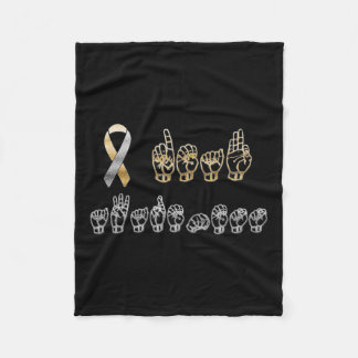 American Sign Language Deaf Awareness  Fleece Blanket