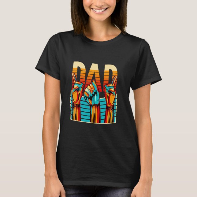 American Sign Language Deaf Awareness Support ASL  T-Shirt (Front)