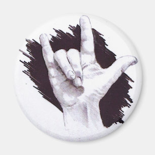 AMERICAN SIGN LANGUAGE I LOVE YOU MAGNET