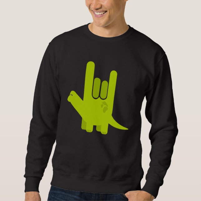 American Sign Language I Love You Valentines  Kid Sweatshirt (Front)