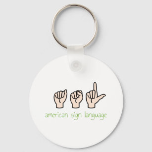 American Sign Language Key Ring