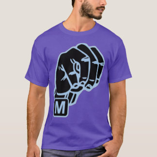 American sign language Letter M blue men and boys T-Shirt