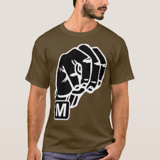 American sign language Letter M T-Shirt