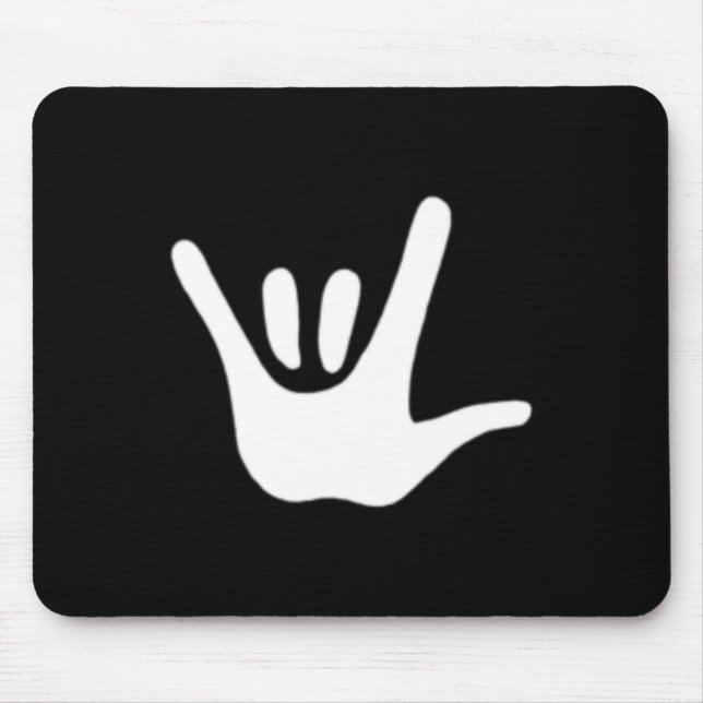 American Sign Language Love Asl Deaf Awareness  Mouse Pad (Front)