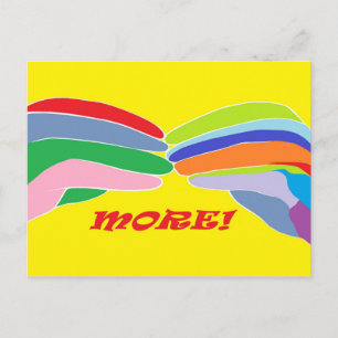 American Sign Language MORE Postcard