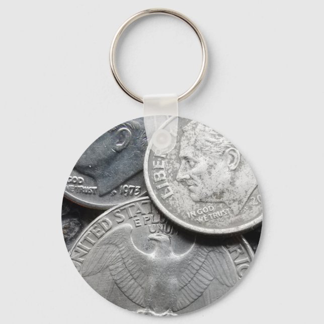 American silver coin key ring (Front)