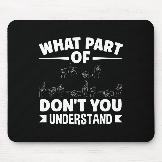 American Sing Language Asl Teacher Asl Alphabet Pu Mouse Pad (Front)