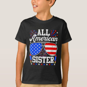 American sister 4th of july sunglasses family T-Shirt