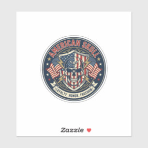 American Skull Patriotic Patriotic Skull Tough Gra