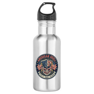 American Skull Patriotic Patriotic Skull Tough Gra 532 Ml Water Bottle