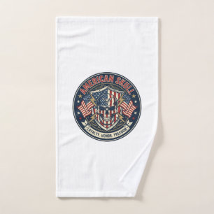 American Skull Patriotic Patriotic Skull Tough Gra Hand Towel
