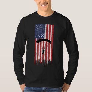 American Skydiver Parachutist Skydive Parachute De T-Shirt