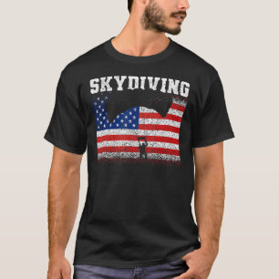 American Skydiver Parachutist Skydive Parachute Ju T-Shirt
