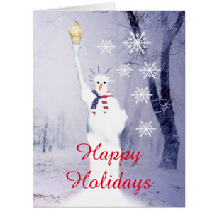 American snowman Christmas holiday