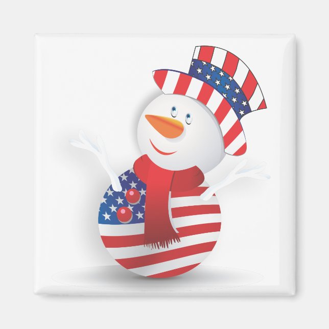 American snowman magnet (Front)