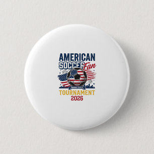 American Soccer Fan Tournament 2026 Vintage Shirt 6 Cm Round Badge