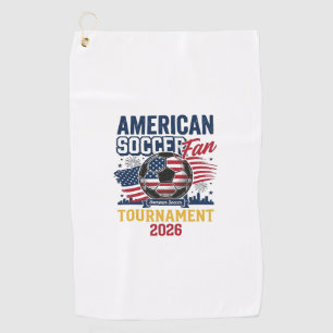 American Soccer Fan Tournament 2026 Vintage Shirt Golf Towel